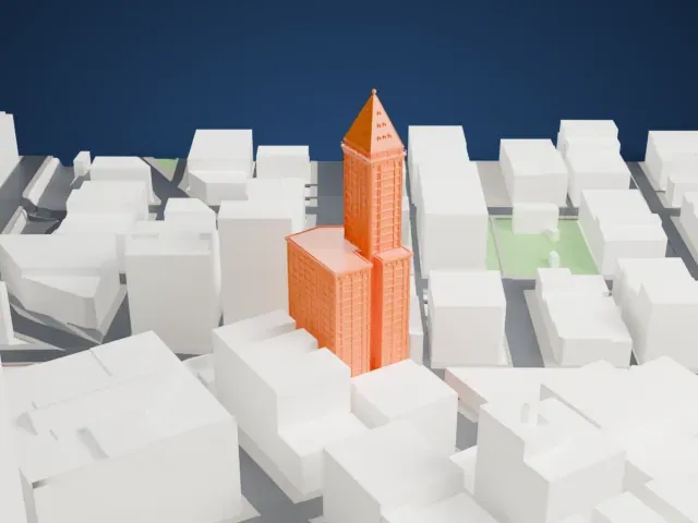 Smith Tower model, North view