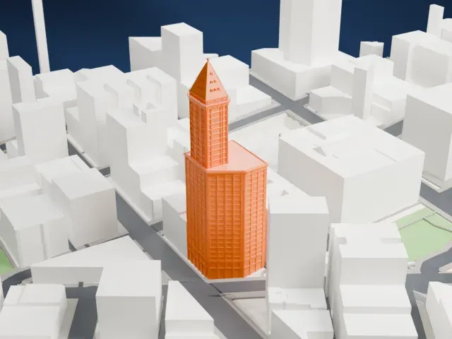 Smith Tower model, South view