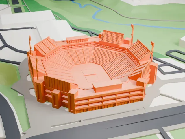 Sobeys Stadium model, North view