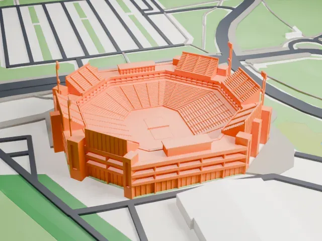 Sobeys Stadium model, South view