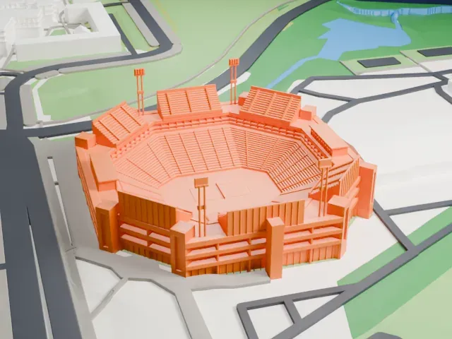 Sobeys Stadium model, West view