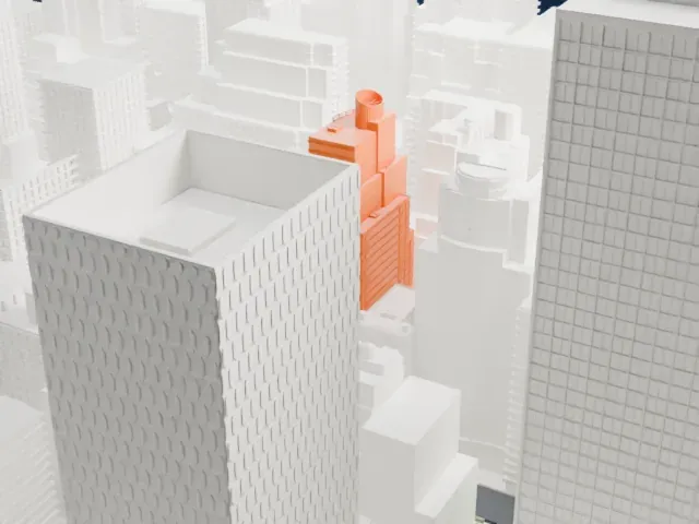Sofitel New York Hotel model, North view