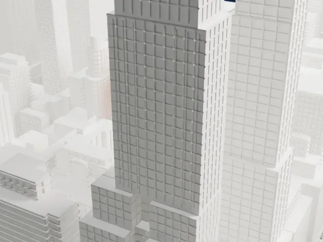 Sofitel New York Hotel model, South view