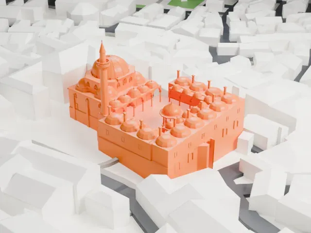 Sokollu Mehmed Pasha Mosque, Kadırga model, North view
