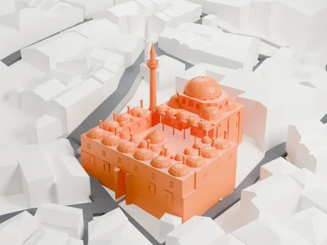 Sokollu Mehmed Pasha Mosque, Kadırga model, West view