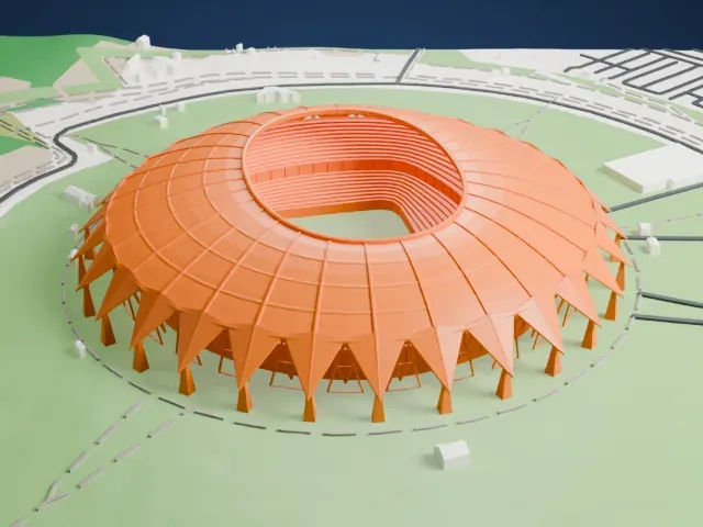 Solidarnost Samara Arena model, North view