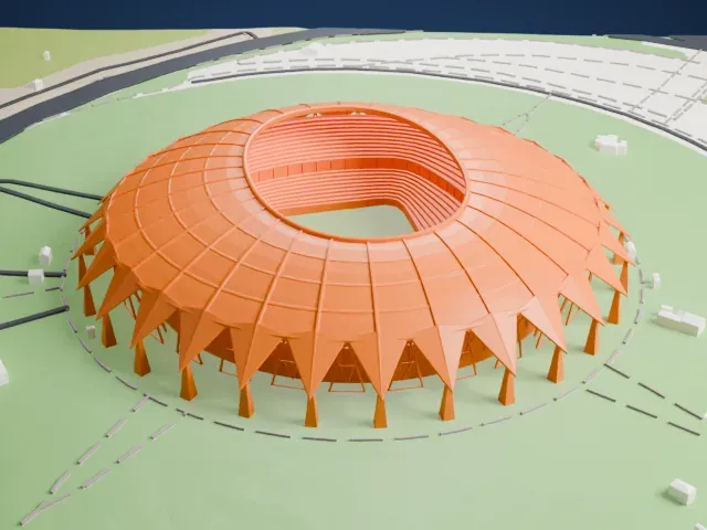 Solidarnost Samara Arena model, South view