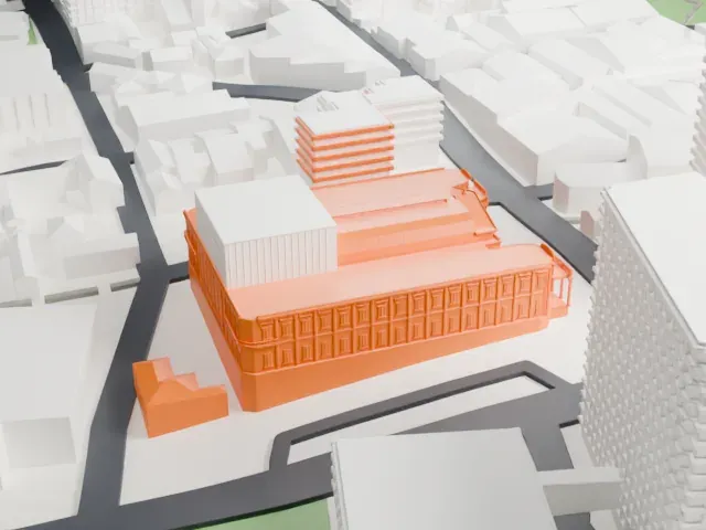 Solís Theatre model, East view