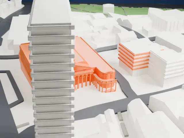 Solís Theatre model, North view