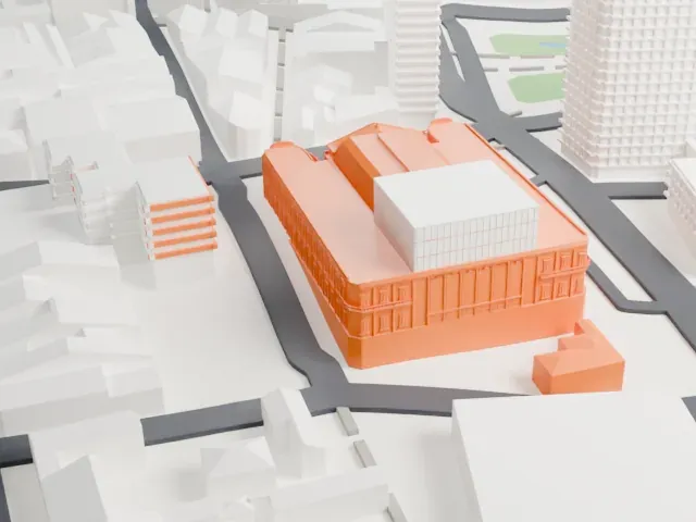 Solís Theatre model, South view