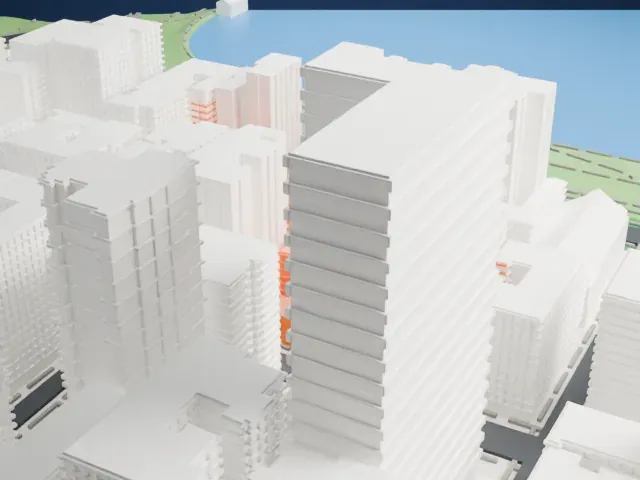 Solomon R. Guggenheim Museum model, East view