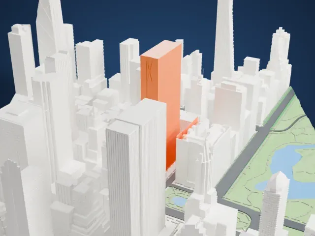 Solow Building model, East view