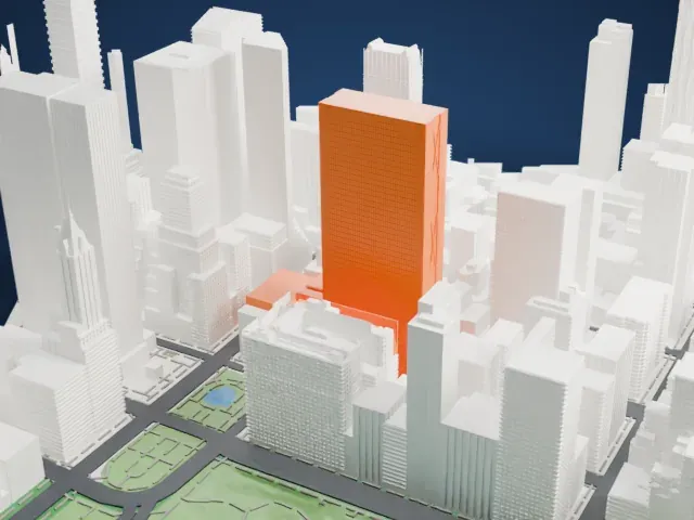 Solow Building model, North view