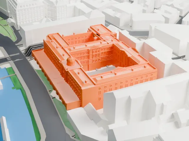 Somerset House model, East view