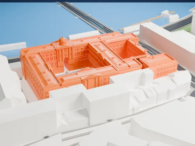 Somerset House model, North view