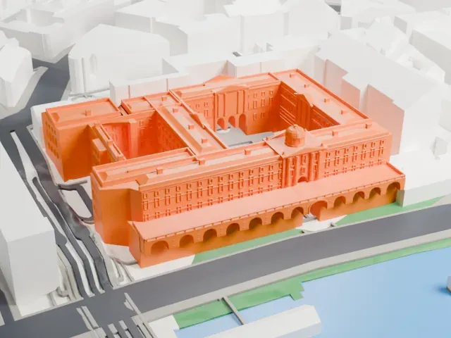 Somerset House model, South view