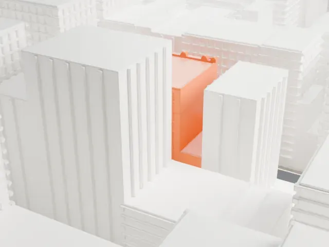 Spero Building model, North view