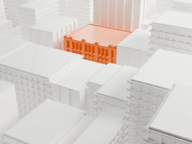 Spero Building model, South view