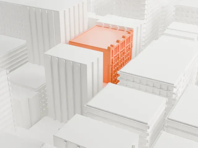 Spero Building model, West view