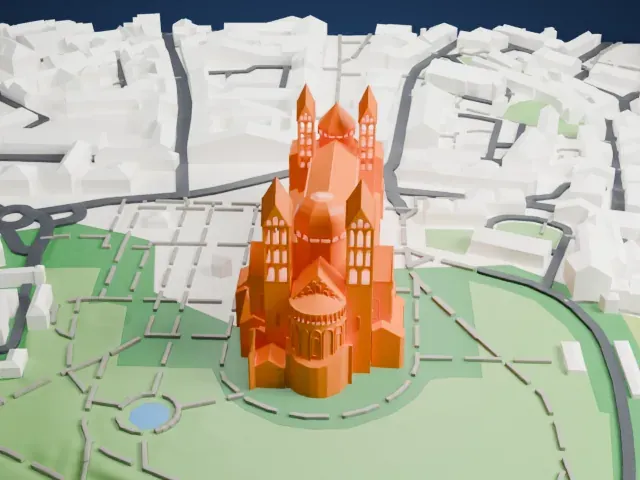 Speyer Cathedral model, East view