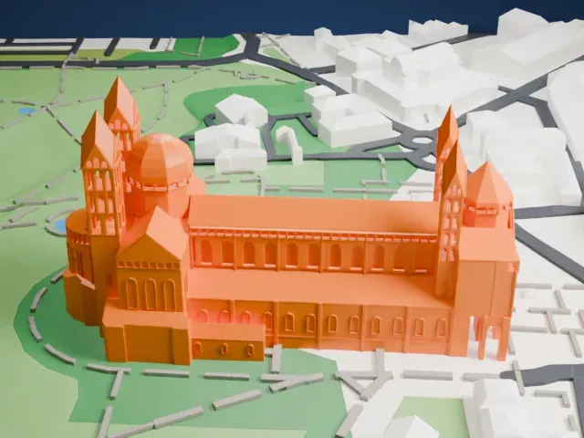 Speyer Cathedral model, North view