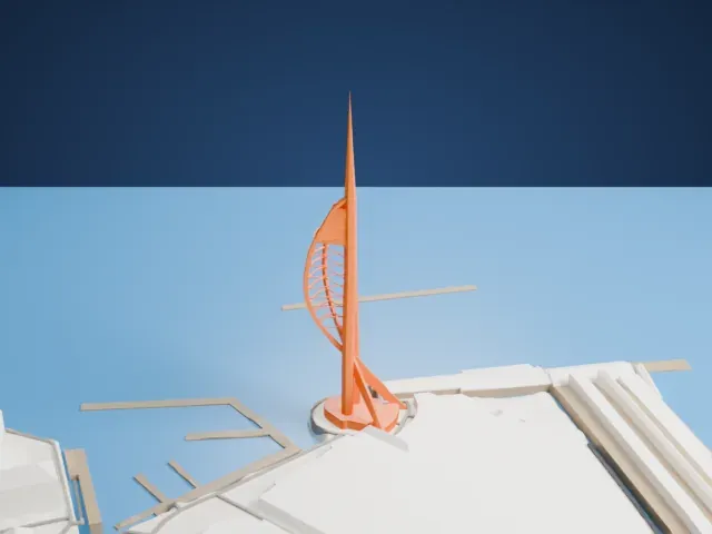 Spinnaker Tower model, East view