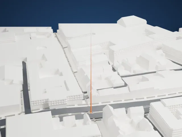 Spire of Dublin model, East view