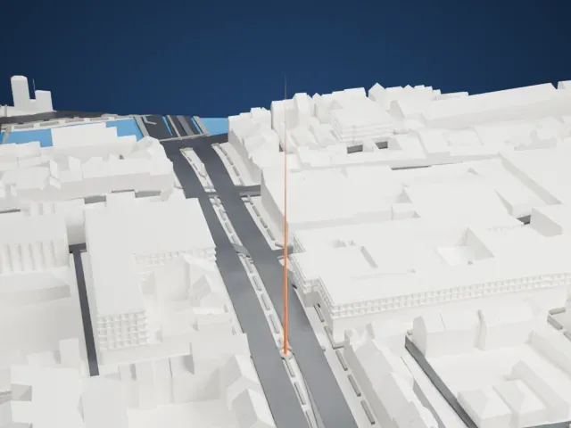 Spire of Dublin model, North view