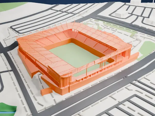 Sporting Park model, East view