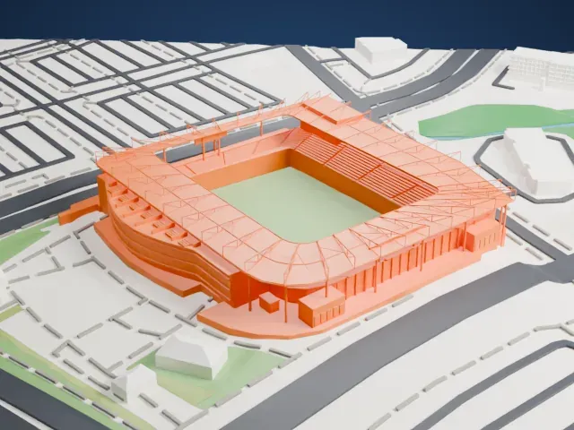 Sporting Park model, West view