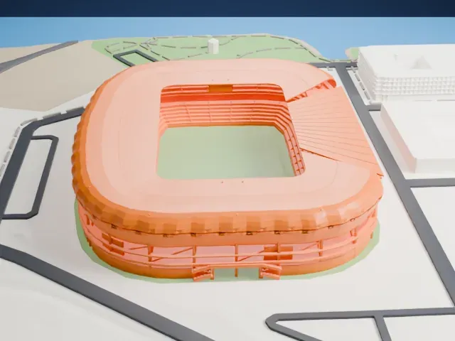 Sports Illustrated Stadium model, North view