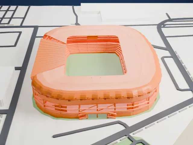 Sports Illustrated Stadium model, South view