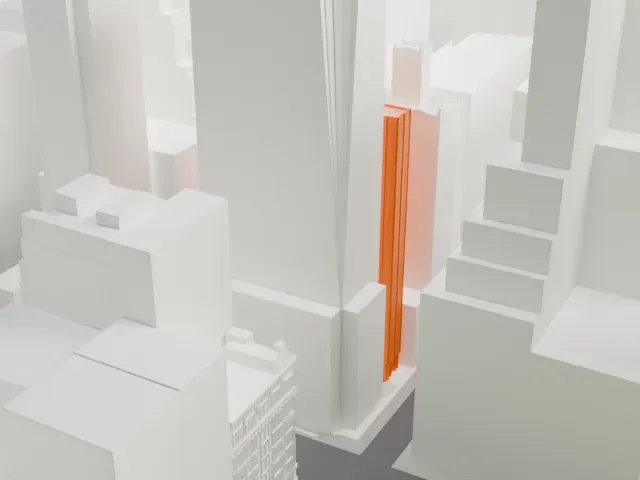 Springs Mills Building model, East view