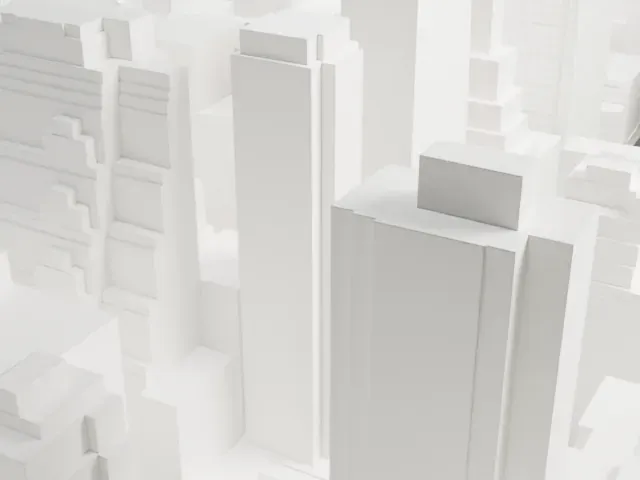 Springs Mills Building model, South view