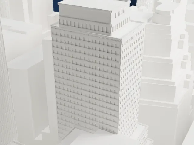 Springs Mills Building model, West view