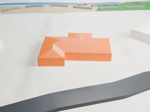Squaw Peak Inn model, North view