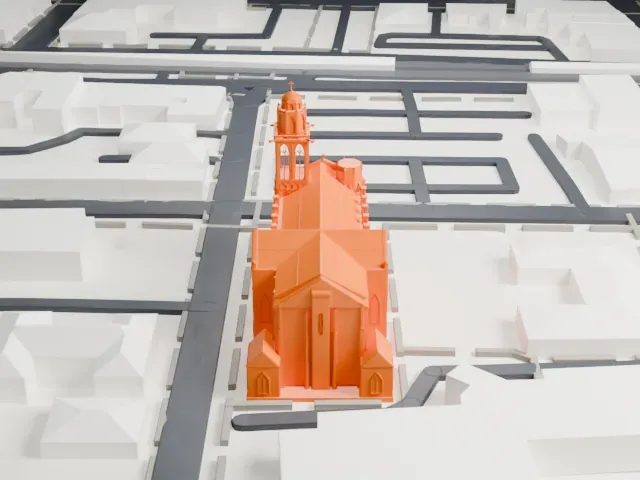 St. Agnes Cathedral, Rockville Centre model, North view
