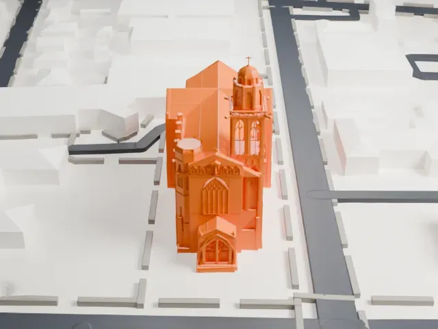 St. Agnes Cathedral, Rockville Centre model, South view