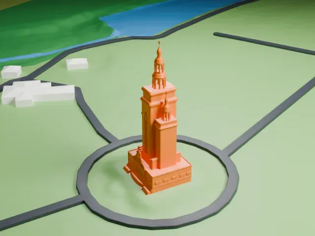 St. Andrew Memorial Church, South Bound Brook model, North view