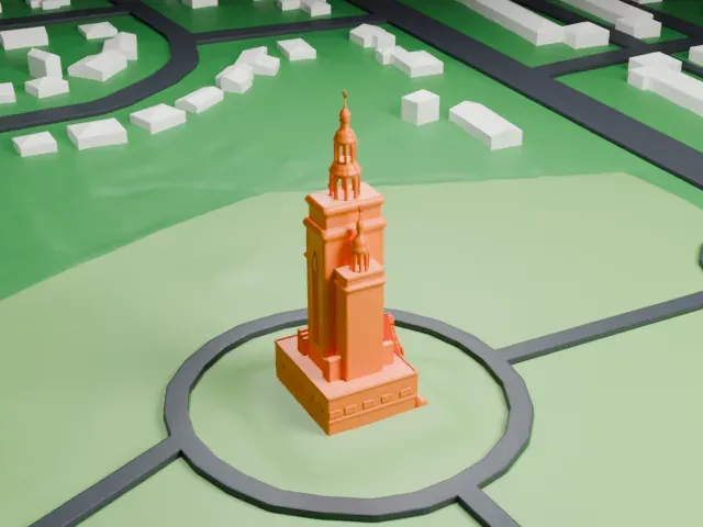 St. Andrew Memorial Church, South Bound Brook model, South view