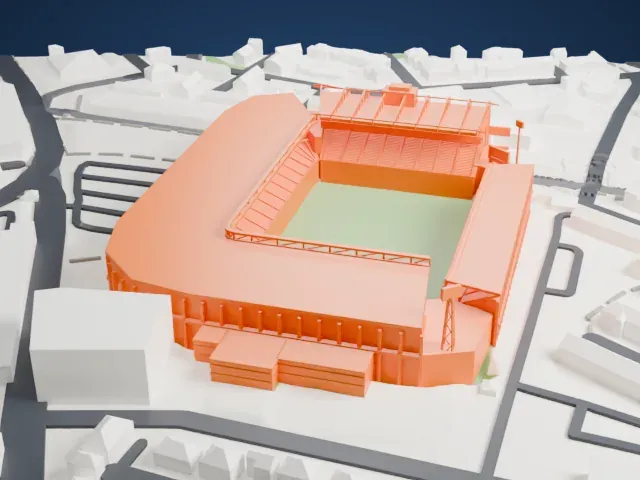 St Andrew's (stadium) model, East view