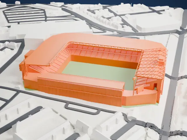 St Andrew's (stadium) model, North view