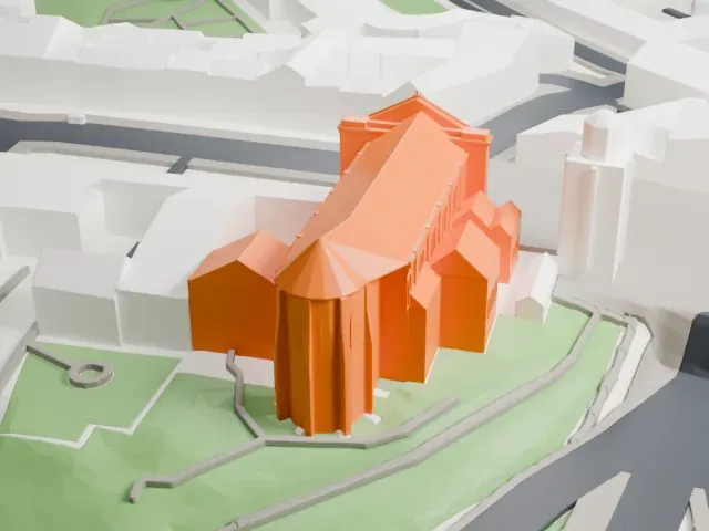 St. Anne's Church, Warsaw model, East view