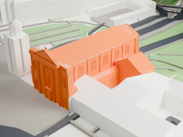 St. Anne's Church, Warsaw model, South view