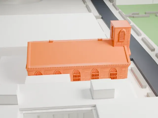 St. Augustine's Church model, East view