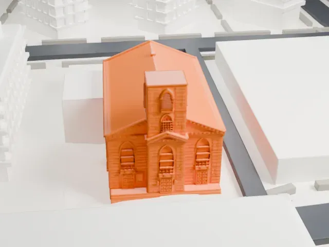 St. Augustine's Church model, North view