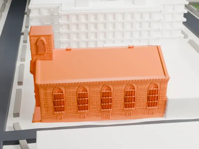 St. Augustine's Church model, West view