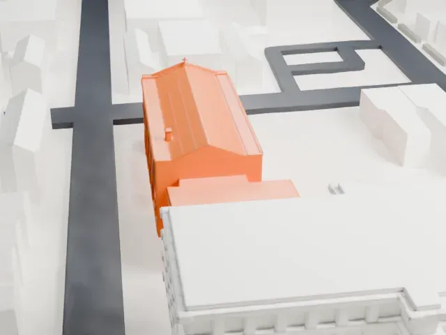 St. Barnabas' Church, Bronx model, East view