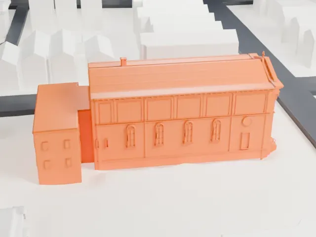 St. Barnabas' Church, Bronx model, North view