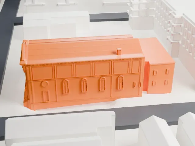 St. Barnabas' Church, Bronx model, South view